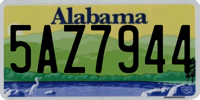 AL license plate 5AZ7944