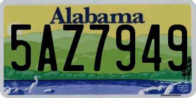 AL license plate 5AZ7949