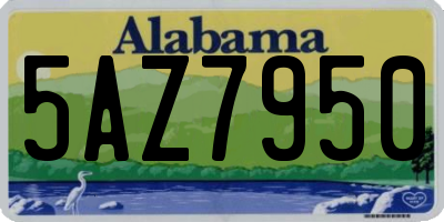 AL license plate 5AZ7950