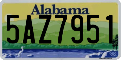 AL license plate 5AZ7951