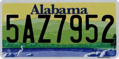 AL license plate 5AZ7952