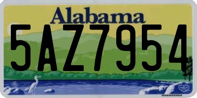 AL license plate 5AZ7954