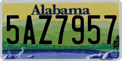 AL license plate 5AZ7957