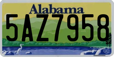 AL license plate 5AZ7958