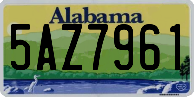 AL license plate 5AZ7961