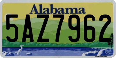 AL license plate 5AZ7962