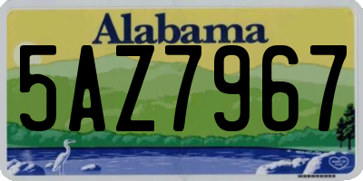 AL license plate 5AZ7967