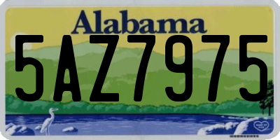 AL license plate 5AZ7975