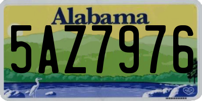 AL license plate 5AZ7976