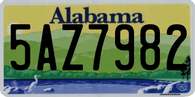 AL license plate 5AZ7982