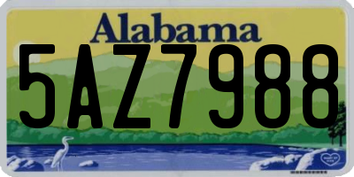 AL license plate 5AZ7988