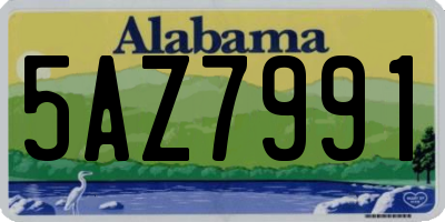 AL license plate 5AZ7991