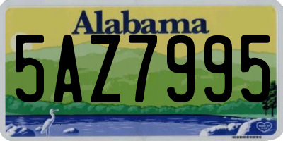 AL license plate 5AZ7995