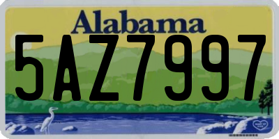 AL license plate 5AZ7997