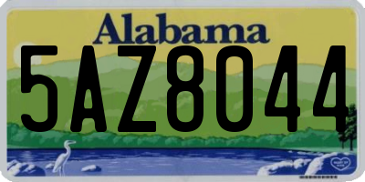 AL license plate 5AZ8044