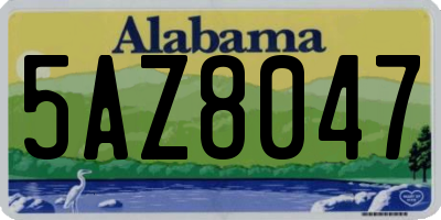 AL license plate 5AZ8047