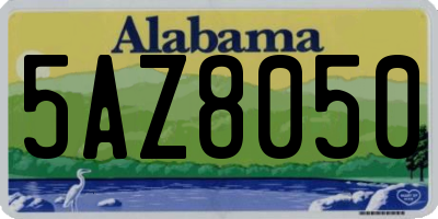 AL license plate 5AZ8050