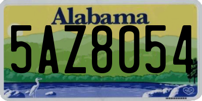 AL license plate 5AZ8054