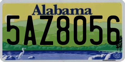 AL license plate 5AZ8056