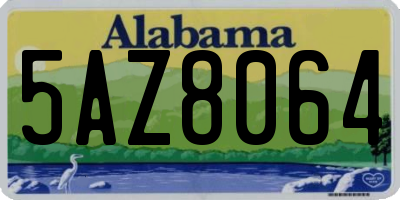 AL license plate 5AZ8064