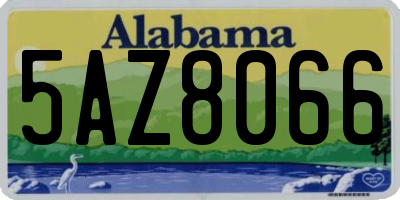 AL license plate 5AZ8066