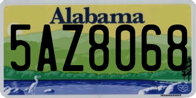 AL license plate 5AZ8068