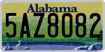 AL license plate 5AZ8082
