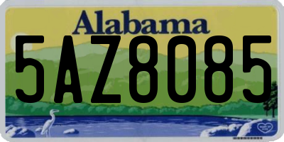 AL license plate 5AZ8085