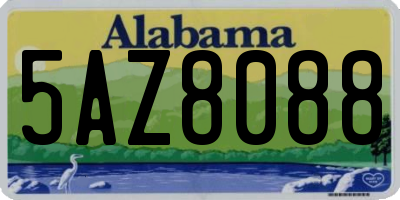 AL license plate 5AZ8088
