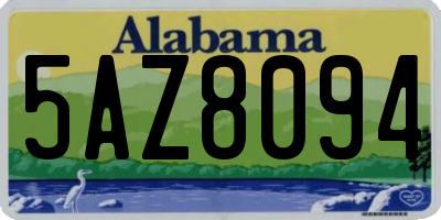 AL license plate 5AZ8094