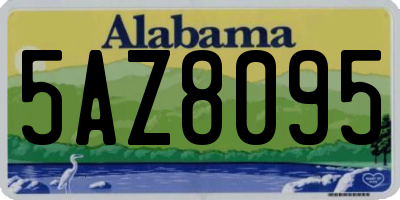 AL license plate 5AZ8095