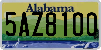AL license plate 5AZ8100