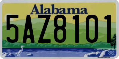 AL license plate 5AZ8101