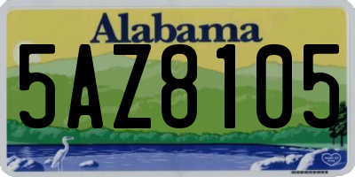 AL license plate 5AZ8105
