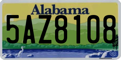 AL license plate 5AZ8108