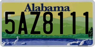 AL license plate 5AZ8111