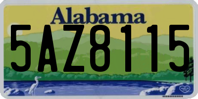 AL license plate 5AZ8115