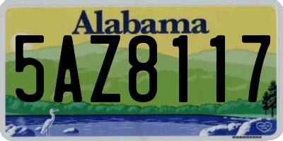 AL license plate 5AZ8117