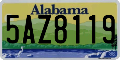 AL license plate 5AZ8119