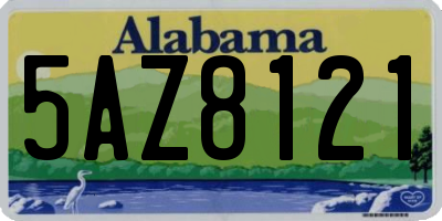 AL license plate 5AZ8121
