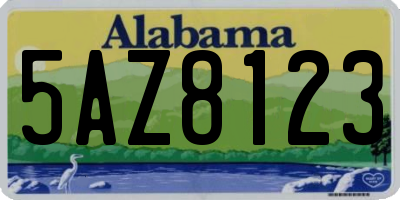 AL license plate 5AZ8123