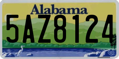 AL license plate 5AZ8124