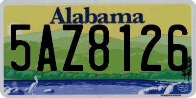 AL license plate 5AZ8126