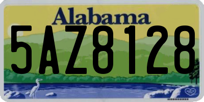 AL license plate 5AZ8128