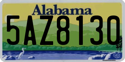 AL license plate 5AZ8130