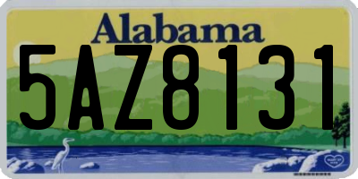 AL license plate 5AZ8131