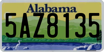 AL license plate 5AZ8135