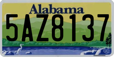 AL license plate 5AZ8137