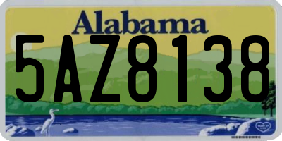 AL license plate 5AZ8138