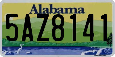 AL license plate 5AZ8141